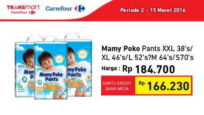 Promo Popok Sekali Pakai dari Transmart Carrefour