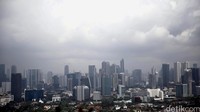 Pemandangan gedung-gedung pencakar langit di Ibukota Jakarta, Jumat (4/3/2016).