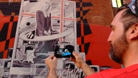 Tak hanya digambar, beberapa mural dilengkapi interaksi Augmented Reality (AR). Ada tiga mural interaktif di Kota Perth, satu mural besar terletak di Wolf Lane dan dua mural lebih kecil berlokasi di Murray Street (Sastri/detikTravel)