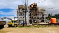 Pintu perbatasan di wilayah RI saat ini tengah dibangun. 