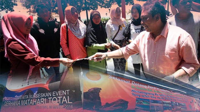 Meriahnya Suasana di Belitung Jelang Gerhana Matahari Total