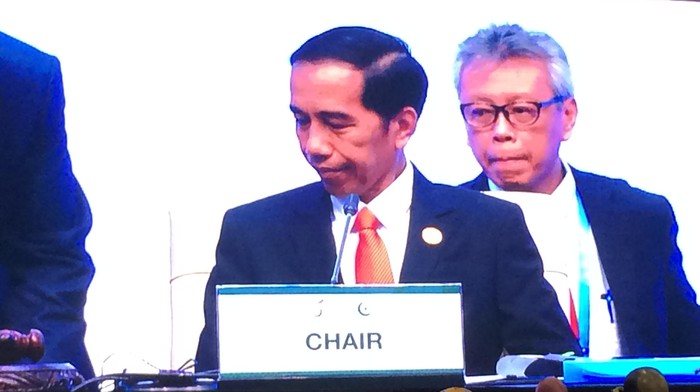 Pukul Palu, Jokowi Buka KTT Luar Biasa OKI ke-5 di JCC Senayan