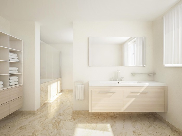 Modern simple bathroom