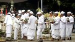 Umat Hindu Ikuti Upacara Tawur Agung
