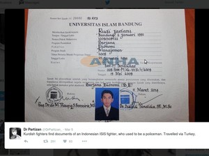 BNPT Telusuri Alumnus Unisba yang Disebut Gabung ISIS dan Tewas di Suriah