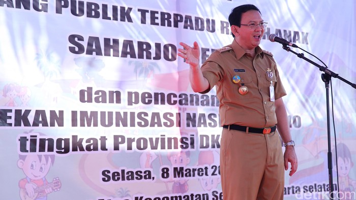 Ahok Tegur Para PNS yang Bolos Kerja untuk Ikut Peresmian RPTRA