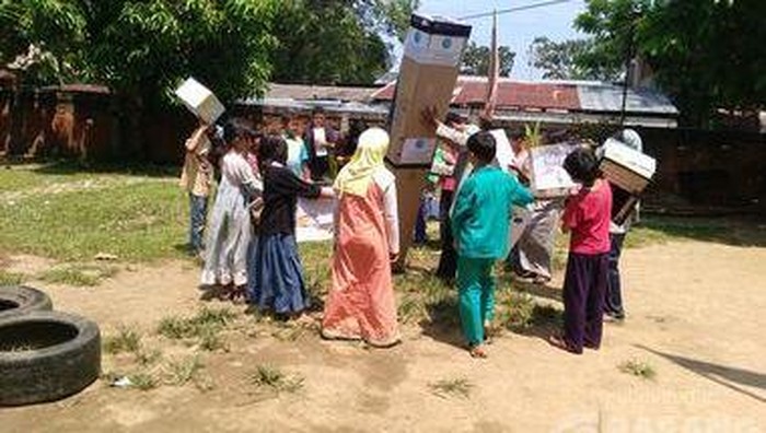 Sambut Gerhana, Siswa di Padang Bikin Kamera Lubang Jarum