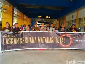 Penuh Semangat dan Antusias, Laskar Gerhana Matahari Tiba di Ternate