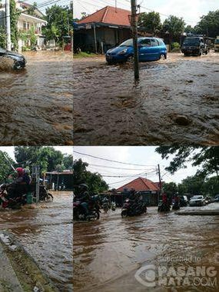 Banjir Masih Rendam Bukit Duri, Termasuk Jalan Depan SMA 8