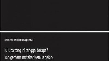 Meme berikut menggambarkan suasana saat fenomena gerhana Matahari terjadi, yakni langit gelap.  Foto: Internet