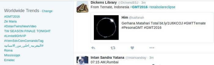 #GMT2016 Jadi Trending Topic Twitter Nomor 1 Dunia