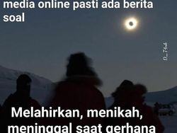 Netizen Asah Kreativitas Bikin Meme Gerhana Matahari