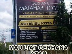 Netizen Asah Kreativitas Bikin Meme Gerhana Matahari