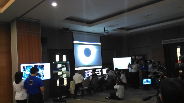 Jaringan BMKG Pulih, Ini Penampakan Gerhana Matahari Total di Palu