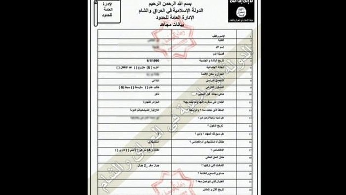 Dokumen ISIS Bocor ke Media: Mau Jadi Petempur atau Pengebom Bunuh Diri?