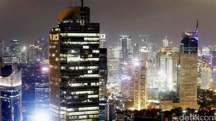 Suasana gemerlap gedung-gedung bertingkat Ibukota Jakarta. Rengga Sancaya/detikcom.