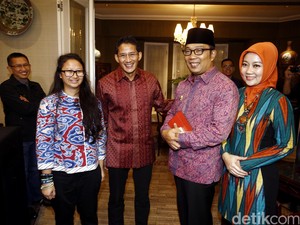 Bahas Pilgub DKI Bareng Sandiaga Uno, Ridwan Kamil: Selamat Berproses!
