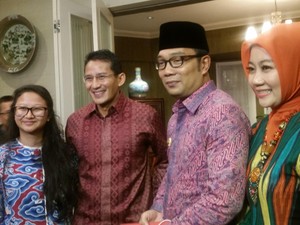 Ridwan Kamil Bertemu Sandiaga Uno, Bahas Pilgub DKI?