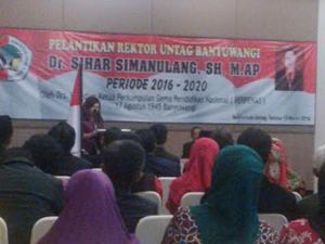 Perpenas Kubu Waridjan Lantik Anggota TNI AL Jadi Rektor Untag Banyuwangi