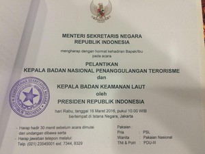 Irjen Tito Dilantik Sebagai Kepala BNPT di Istana Pagi Ini