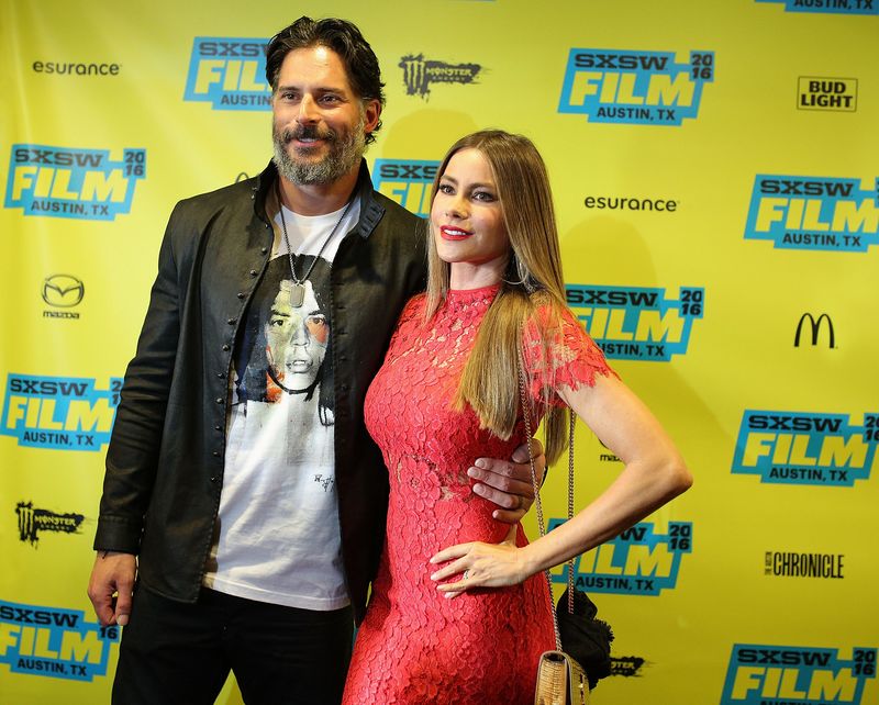 AUSTIN, TX - MARCH 17:  Actors Joe Manganiello and Sofia Vergara attend the premiere of 