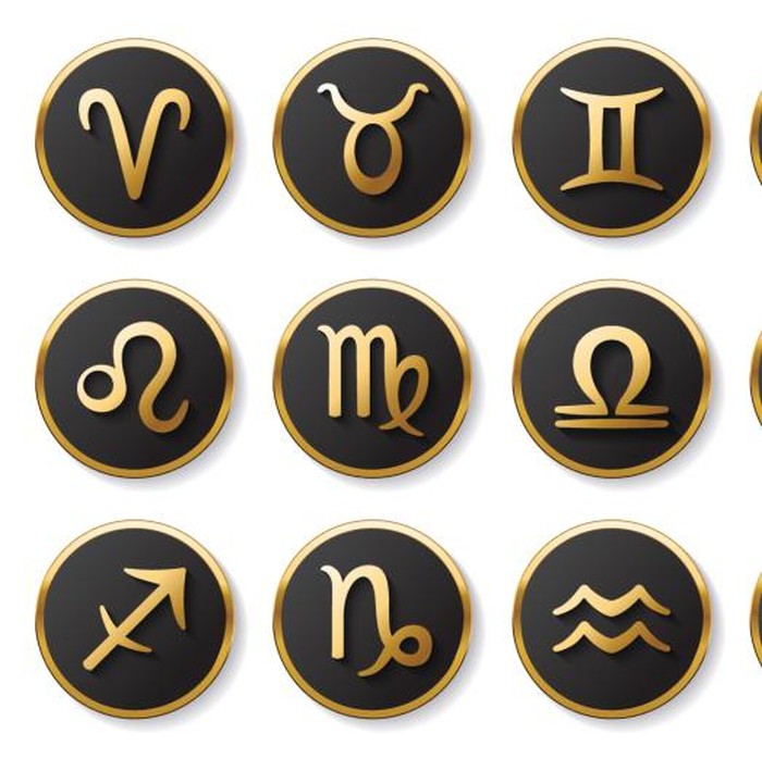 Buttons with zodiac signs