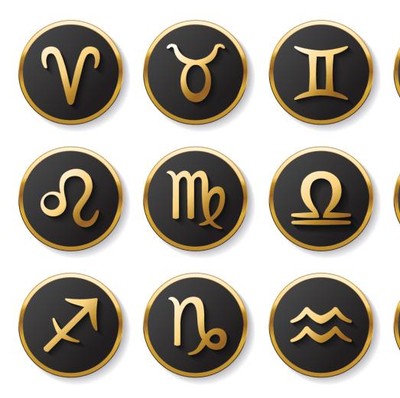 Buttons with zodiac signs