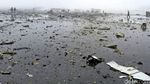 Pesawat Flydubai Hancur Berkeping-keping
