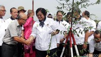 Sebanyak 300 pohon ditanam di Intercharge Subang KM. 109 Tol Cipali, Sabtu (19/3/2016).