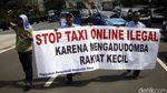 Penampakan Taksi dkk Penuhi Jalan Sudirman