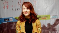 Sebelumnya, aktris 20 tahun itu pernah mengatakan akan mengubah warna rambut untuk perannya dalam film Rudy Habibie. Pool/Gus Mun/detikFoto.