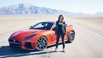 Michelle Rodriguez Ngebut dengan Jaguar