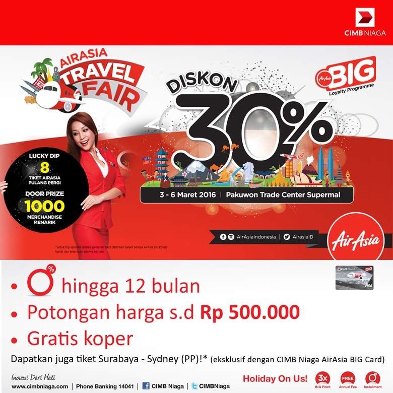 Terbang ke Luar Negeri Naik AirAsia Bisa Makin Hemat dengan CIMB Niaga Terbang ke Luar Negeri Naik AirAsia Bisa Makin Hemat dengan CIMB Niaga