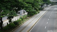 Jalanan tampak kosong melompong.