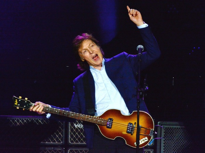 LONDON, ENGLAND - MAY 23:  (STRICTLY EDITORIAL USE ONLY) Sir Paul McCartney performs live on stage at The O2 Arena on May 23, 2015 in London, England.  (Photo by Jim Dyson/Getty Images)