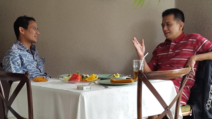 Setelah dengan Kang Yoto dan Ahmad Dhani, Sandiaga Bertemu Chandra Hamzah