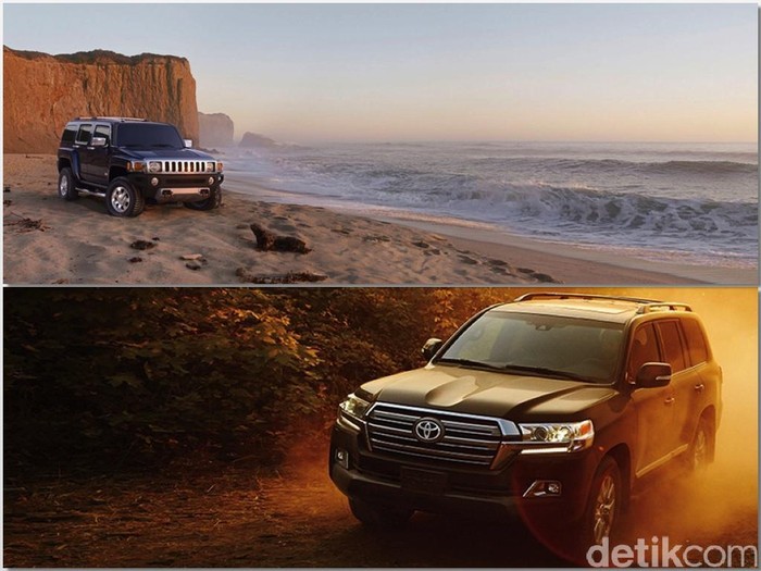 Adu Tarik Tambang Toyota Land Cruiser dan Hummer H3, Siapa yang Menang?