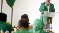 Ketua Umum PPP, Djan Faridz menyampaikan sambutannya.