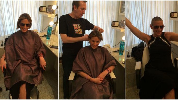 Kemoterapi Bikin Rambut Rontok, Ibu 2 Anak Ini Botaki Kepala dan Tetap Pede