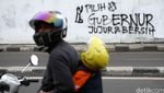 Mural Pilih Gubernur Jujur dan Bersih