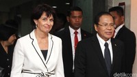 Wapres Swiss Doris Leuthard bertemu dengan Menko Maritim dan Sumber Daya Rizal Ramli. Istimewa