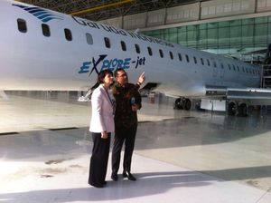 Wapres Swiss Berkesan Saat Tengok Bengkel Pesawat Garuda Indonesia