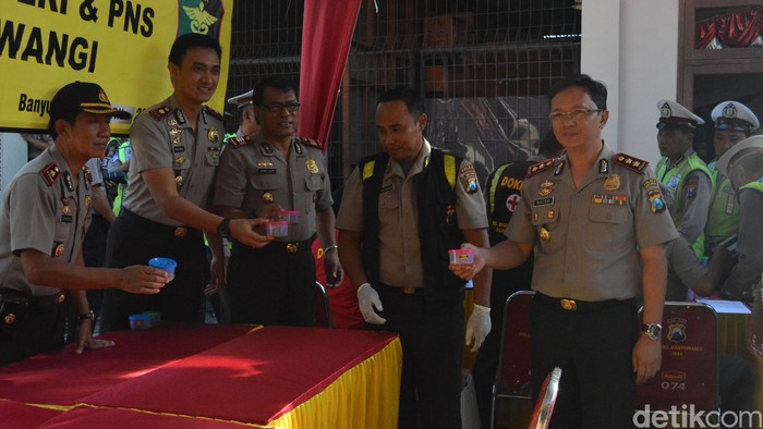 Polres Banyuwangi Gelar Tes Urine Mendadak