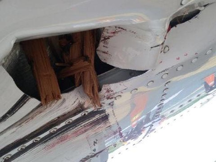 Wujud Kerusakan Wings Air yang Tabrak Rambu di Kupang