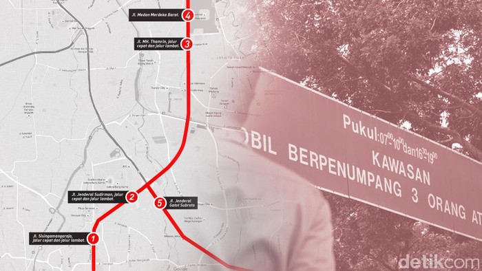 Uji Coba Penghapusan 3 in 1, Sejumlah Ruas di Luar Segitiga Emas Padat