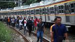 KRL Anjlok di Lintasan Sudirman-Manggarai