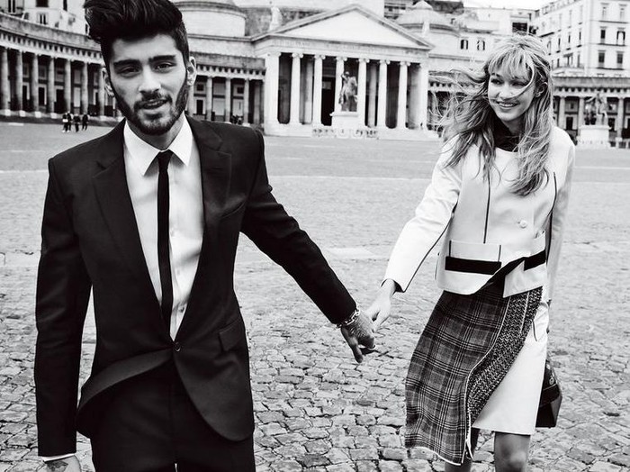 Gigi Hadid dan Zayn Malik di majalah Vogue