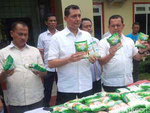 Polda Sumut Sita 25 Ton Gula Tanpa Label SNI Asal Padang