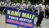 Unjuk rasa berlangsung tertib. Tidak ada rekayasa lalu lintas yang dilakukan polisi.