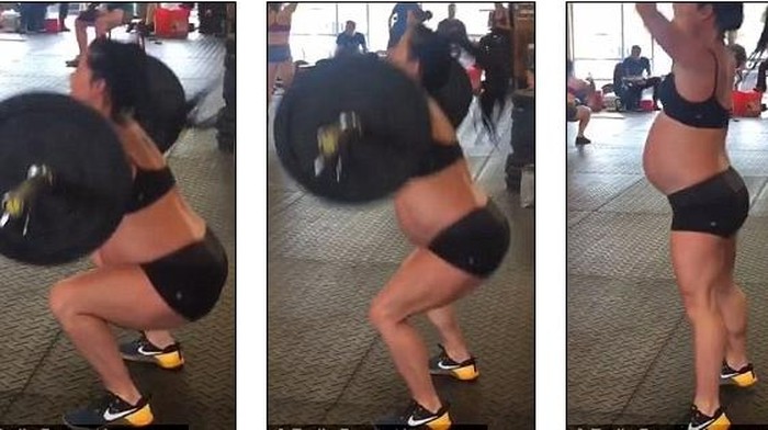 Hamil 34 Minggu, Emily Tetap Angkat Beban 73 Kg dengan Repetisi 55 Kali